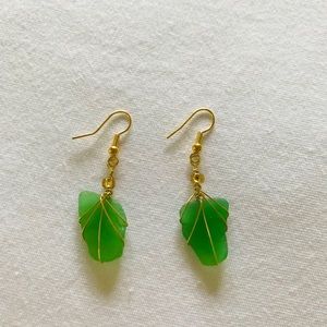 Sea glass handmade earrings